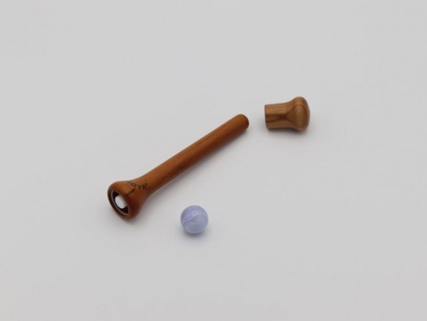 Joya-Stab Blauer Chalcedon "In Fluss kommen"