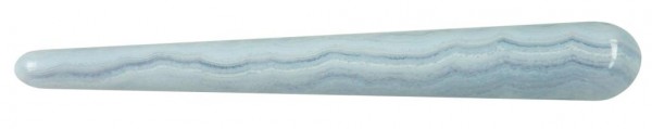 Massagegriffel Blauer Chalcedon "In Fluss kommen"
